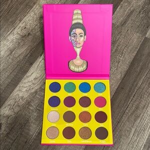 Juvia's Place Blue and Green Eyeshadow Palette Vibrant Makeup